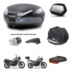 SHAD SH35 PREMIUM suitcases + mounting bracket SH48 trunk backrest cover accessories 49 L KIT-476249