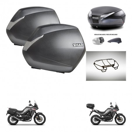 SHAD Baul SH48 tapa respaldo + soporte montaje maletas SH36 accesorios 49 L KIT-476252
