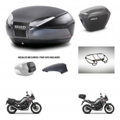 SHAD Maletas sh23 alu + soporte montaje baul SH48 tapa respaldo accesorios 49 L KIT-476257