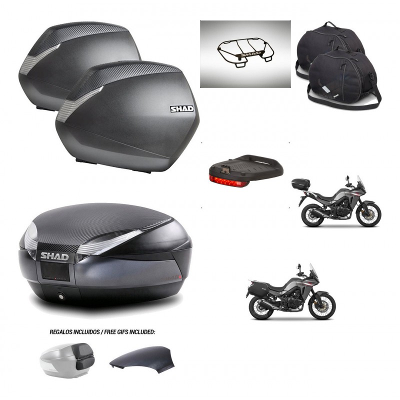 SHAD Baul SH48 tapa respaldo + soporte montaje maletas SH36 accesorios 49 L KIT-476259