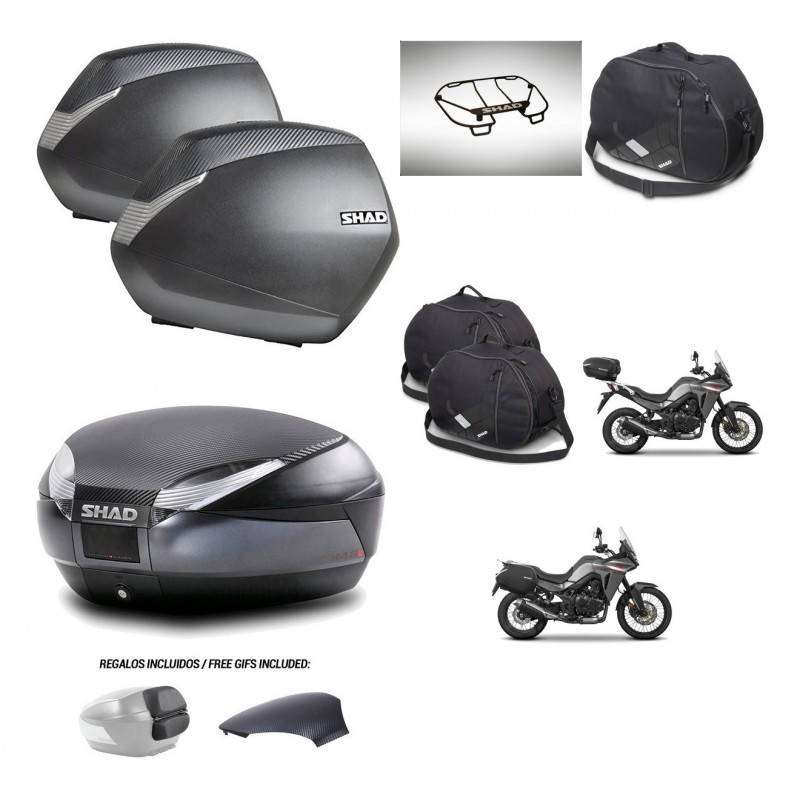 SHAD Baul SH48 tapa respaldo + soporte montaje maletas SH36 accesorios 49 L KIT-476265
