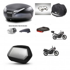 SHAD SH35 PREMIUM suitcases + mounting bracket SH48 trunk backrest cover accessories 49 L KIT-476273