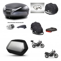 SHAD SH35 PREMIUM suitcases + mounting bracket SH48 trunk backrest cover accessories 49 L KIT-476274