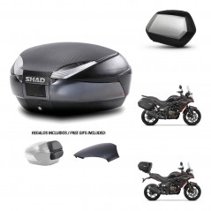 SHAD SH35 PREMIUM suitcases + mounting bracket SH48 trunk backrest cover 49 L KIT-476279