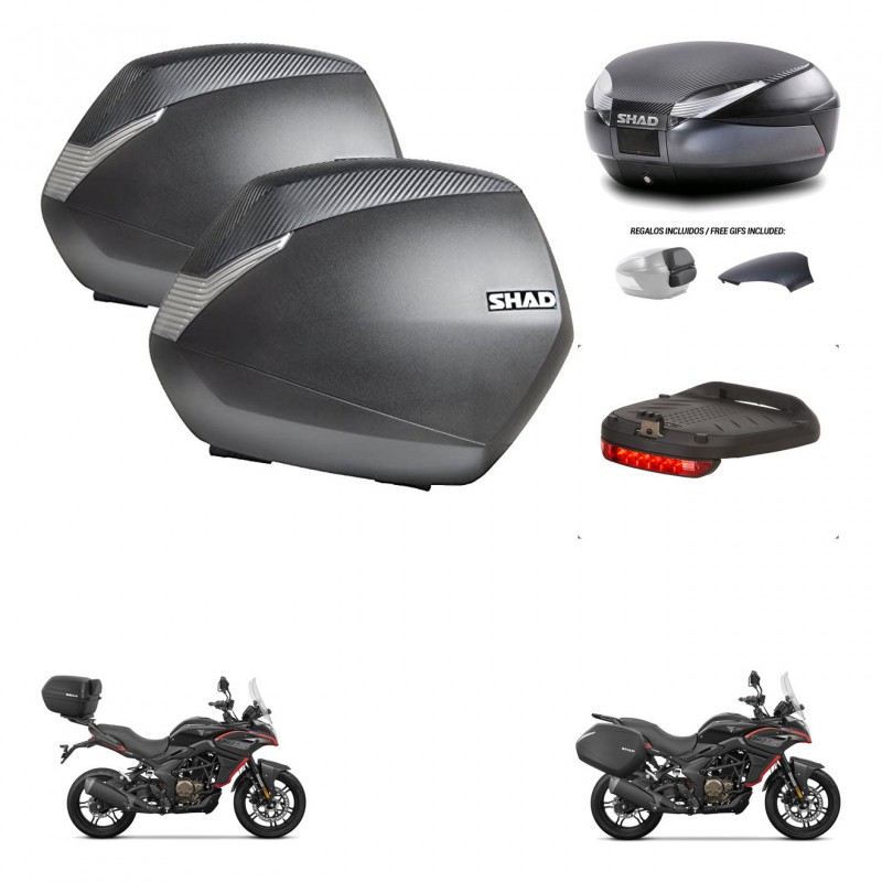 SHAD Baul SH48 tapa respaldo + soporte montaje maletas SH36 accesorios 49 L KIT-476282