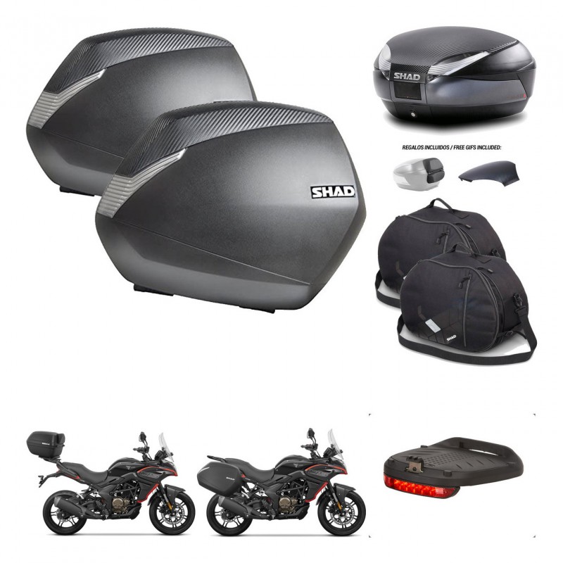 SHAD Baul SH48 tapa respaldo + soporte montaje maletas SH36 accesorios 49 L KIT-476283