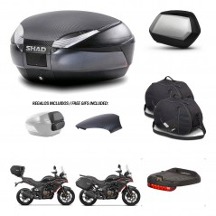SHAD SH35 PREMIUM suitcases + mounting bracket SH48 trunk backrest cover accessories 49 L KIT-476286