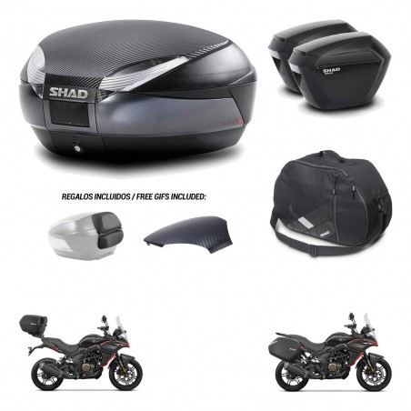 SHAD Suitcases sh23 + mounting bracket trunk SH48 backrest cover accessories 49 L KIT-476290