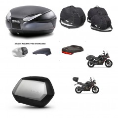 SHAD SH35 PREMIUM suitcases + mounting bracket SH48 trunk backrest cover accessories 49 L KIT-476298