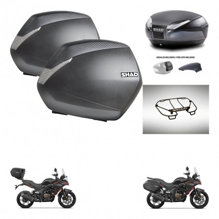 SHAD Baul SH48 tapa respaldo + soporte montaje maletas SH36 accesorios 49 L KIT-476300