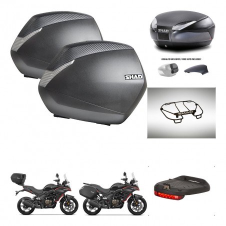 SHAD Baul SH48 tapa respaldo + soporte montaje maletas SH36 accesorios 49 L KIT-476306