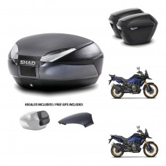 SHAD Suitcases sh23 + mounting bracket trunk SH48 backrest cover 49 L KIT-476326