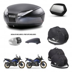 SHAD SH35 PREMIUM suitcases + mounting bracket SH48 trunk backrest cover accessories 49 L KIT-476340