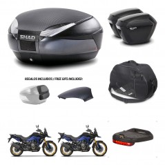 SHAD Suitcases sh23 + mounting bracket trunk SH48 backrest cover accessories 49 L KIT-476344