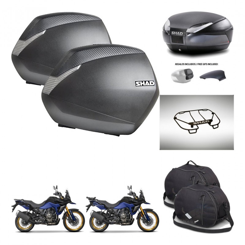 SHAD Baul SH48 tapa respaldo + soporte montaje maletas SH36 accesorios 49 L KIT-476349