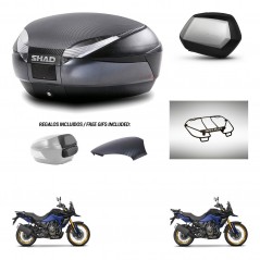 SHAD SH35 PREMIUM suitcases + mounting bracket SH48 trunk backrest cover accessories 49 L KIT-476351