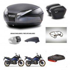 SHAD Suitcases sh23 + mounting bracket trunk SH48 backrest cover accessories 49 L KIT-476356