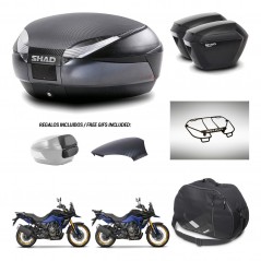 SHAD Suitcases sh23 + mounting bracket trunk SH48 backrest cover accessories 49 L KIT-476362
