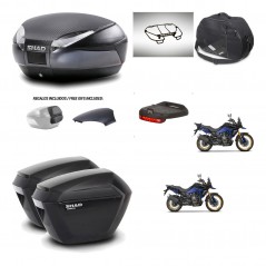 SHAD Suitcases sh23 + mounting bracket trunk SH48 backrest cover accessories 49 L KIT-476368