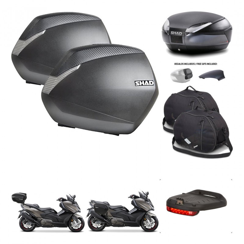 SHAD Baul SH48 tapa respaldo + soporte montaje maletas SH36 accesorios 49 L KIT-476427