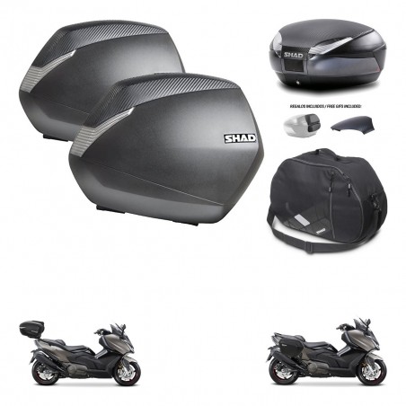 SHAD Baul SH48 tapa respaldo + soporte montaje maletas SH36 accesorios 49 L KIT-476432