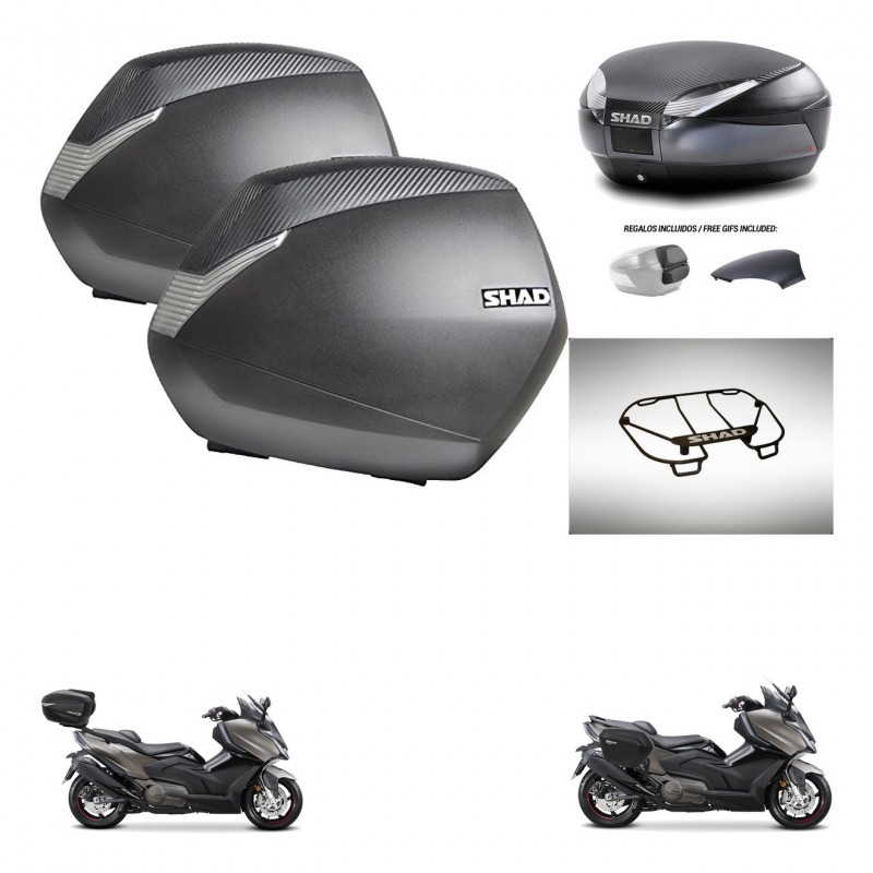 SHAD Baul SH48 tapa respaldo + soporte montaje maletas SH36 accesorios 49 L KIT-476444