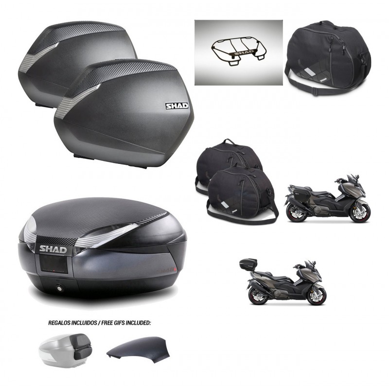 SHAD Baul SH48 tapa respaldo + soporte montaje maletas SH36 accesorios 49 L KIT-476457