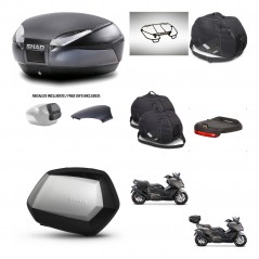 SHAD SH35 PREMIUM suitcases + mounting bracket SH48 trunk backrest cover accessories 49 L KIT-476466