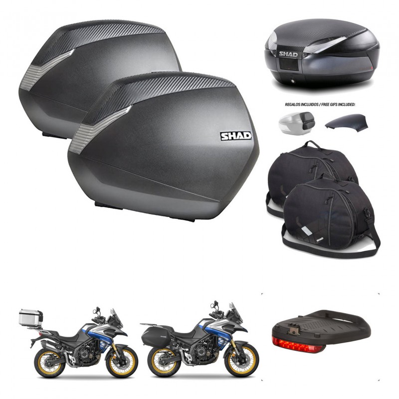 SHAD Baul SH48 tapa respaldo + soporte montaje maletas SH36 accesorios 49 L KIT-476475