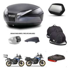 SHAD SH35 PREMIUM suitcases + mounting bracket SH48 trunk backrest cover accessories 49 L KIT-476478