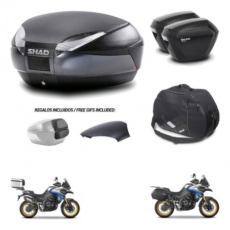 SHAD Suitcases sh23 + mounting bracket trunk SH48 backrest cover accessories 49 L KIT-476482