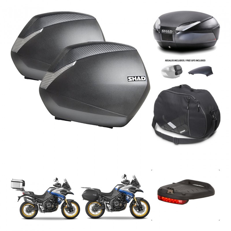 SHAD Baul SH48 tapa respaldo + soporte montaje maletas SH36 accesorios 49 L KIT-476486