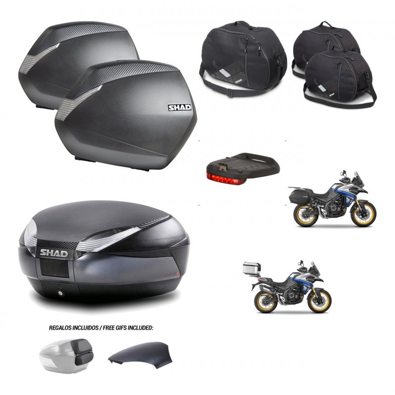 SHAD Baul SH48 tapa respaldo + soporte montaje maletas SH36 accesorios 49 L KIT-476487
