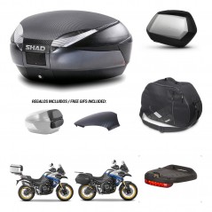 SHAD SH35 PREMIUM suitcases + mounting bracket SH48 trunk backrest cover accessories 49 L KIT-476489