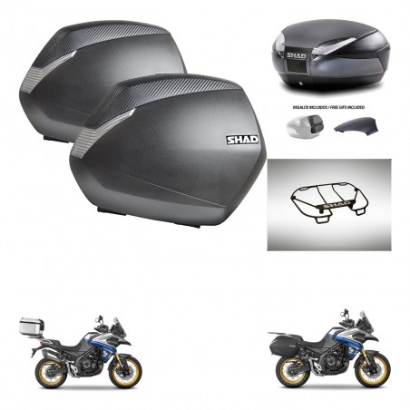 SHAD Baul SH48 tapa respaldo + soporte montaje maletas SH36 accesorios 49 L KIT-476492