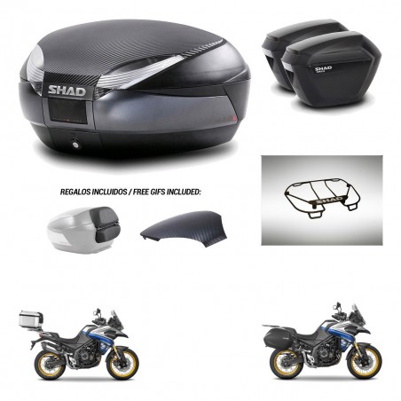 SHAD Suitcases sh23 + mounting bracket trunk SH48 backrest cover accessories 49 L KIT-476494