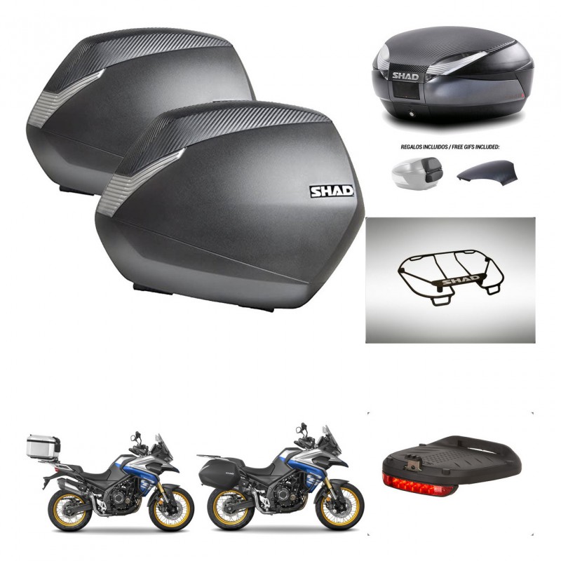 SHAD Baul SH48 tapa respaldo + soporte montaje maletas SH36 accesorios 49 L KIT-476498