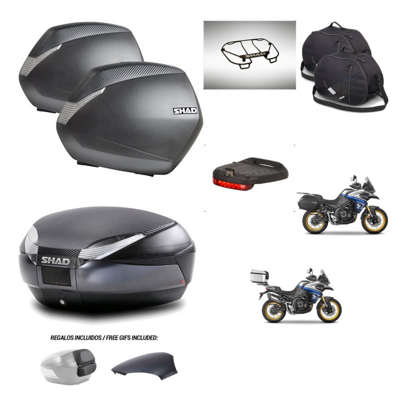 SHAD Baul SH48 tapa respaldo + soporte montaje maletas SH36 accesorios 49 L KIT-476499