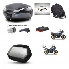 SHAD Maletas SH35 PREMIUM + soporte montaje baul SH48 tapa respaldo accesorios 49 L KIT-476502
