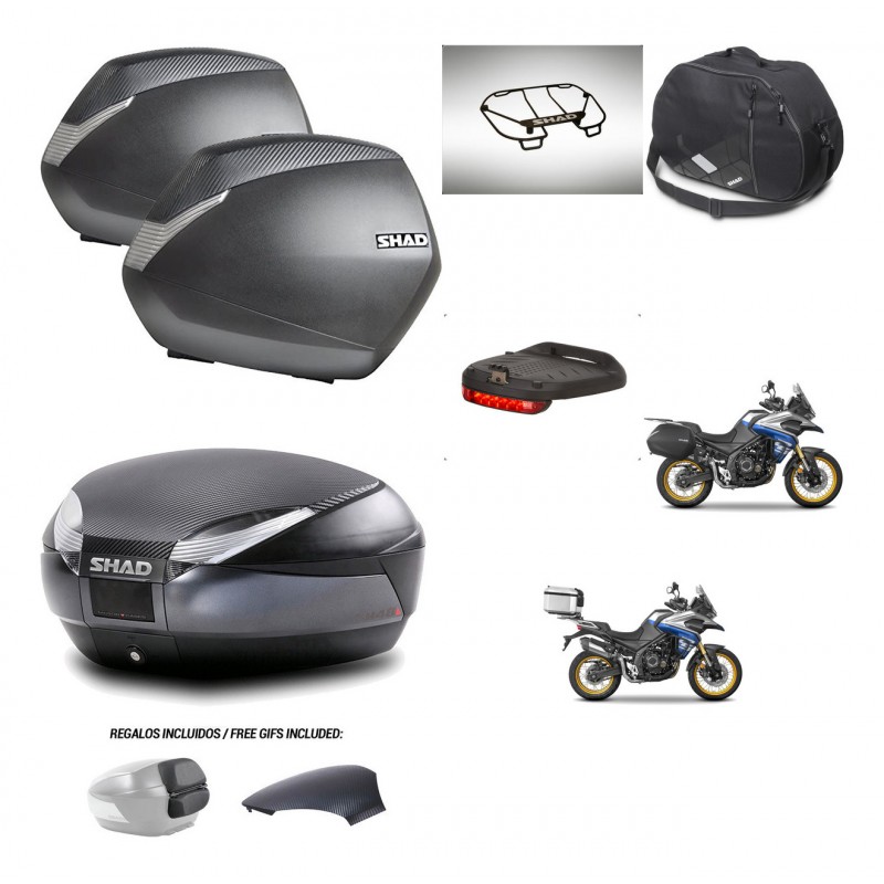 SHAD Baul SH48 tapa respaldo + soporte montaje maletas SH36 accesorios 49 L KIT-476510