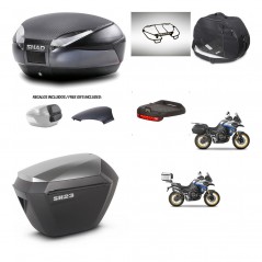 SHAD SH23 alu suitcases + mounting bracket SH48 trunk backrest cover accessories 49 L KIT-476515