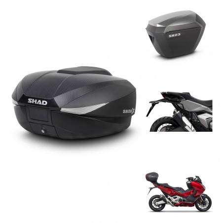 SHAD Maletas sh23 alu + soporte montaje baul SH58 KIT-476521