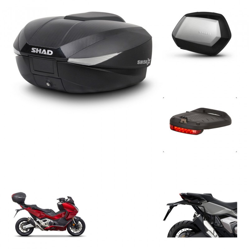SHAD Maletas SH35 PREMIUM + soporte montaje baul SH58 accesorios KIT-476525
