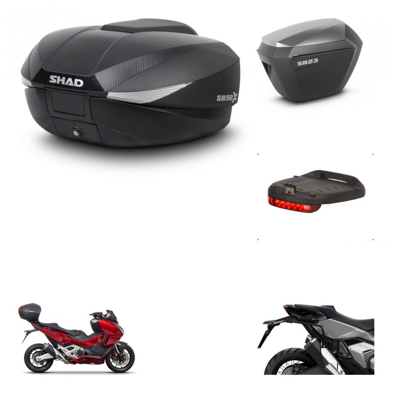 SHAD Maletas sh23 alu + soporte montaje baul SH58 accesorios KIT-476527