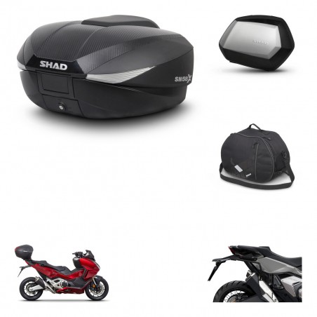 SHAD Maletas SH35 PREMIUM + soporte montaje baul SH58 accesorios KIT-476531
