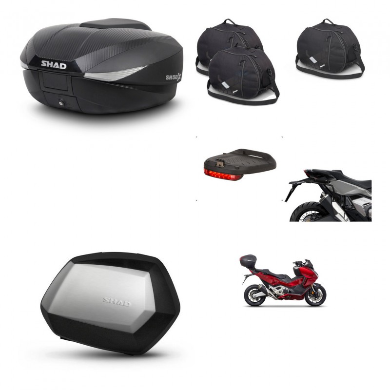 SHAD SH35 PREMIUM suitcases + mounting bracket SH58 trunk accessories KIT-476538