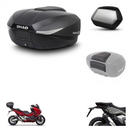 SHAD Maletas SH35 PREMIUM + soporte montaje baul SH58 accesorios KIT-476543