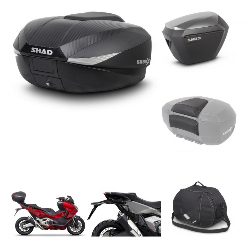SHAD Maletas sh23 alu + soporte montaje baul SH58 accesorios KIT-476557
