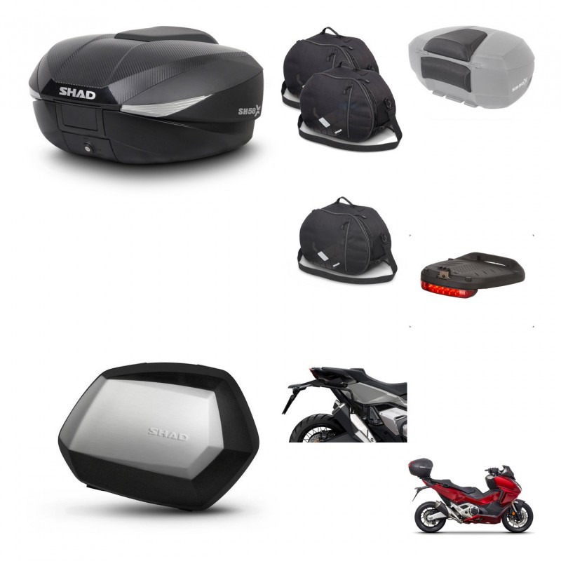 SHAD SH35 PREMIUM suitcases + mounting bracket SH58 trunk accessories KIT-476562