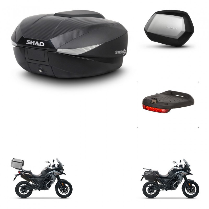 SHAD Maletas SH35 PREMIUM + soporte montaje baul SH58 accesorios KIT-476573
